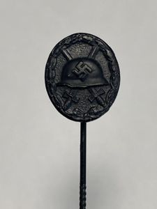 Third Grade Black Wound Badge Stick Pin Miniature