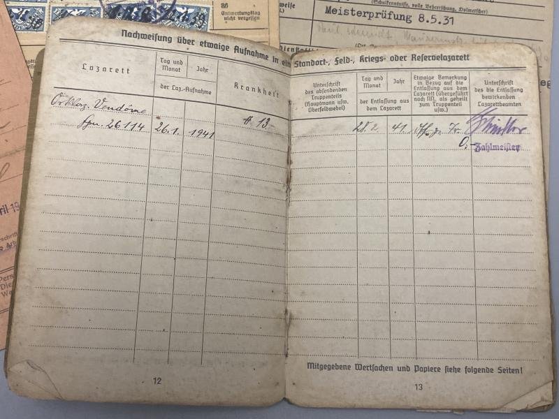 German Army Soldbuch Group Unteroffizier Paul Schmidt A.R.187 — image 6