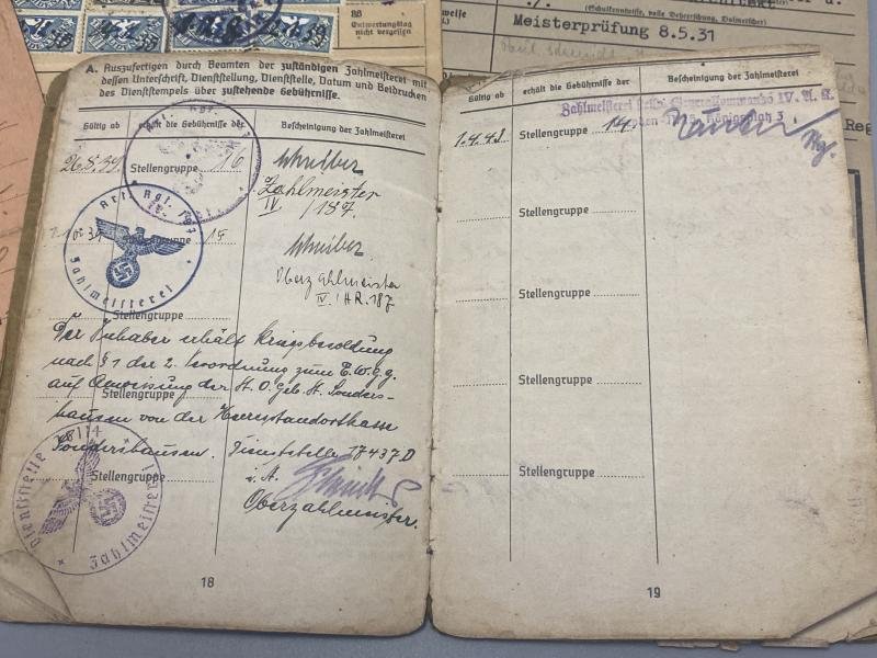 German Army Soldbuch Group Unteroffizier Paul Schmidt A.R.187 — image 7