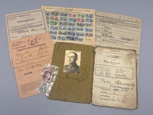 German Army Soldbuch Group Unteroffizier Paul Schmidt A.R.187