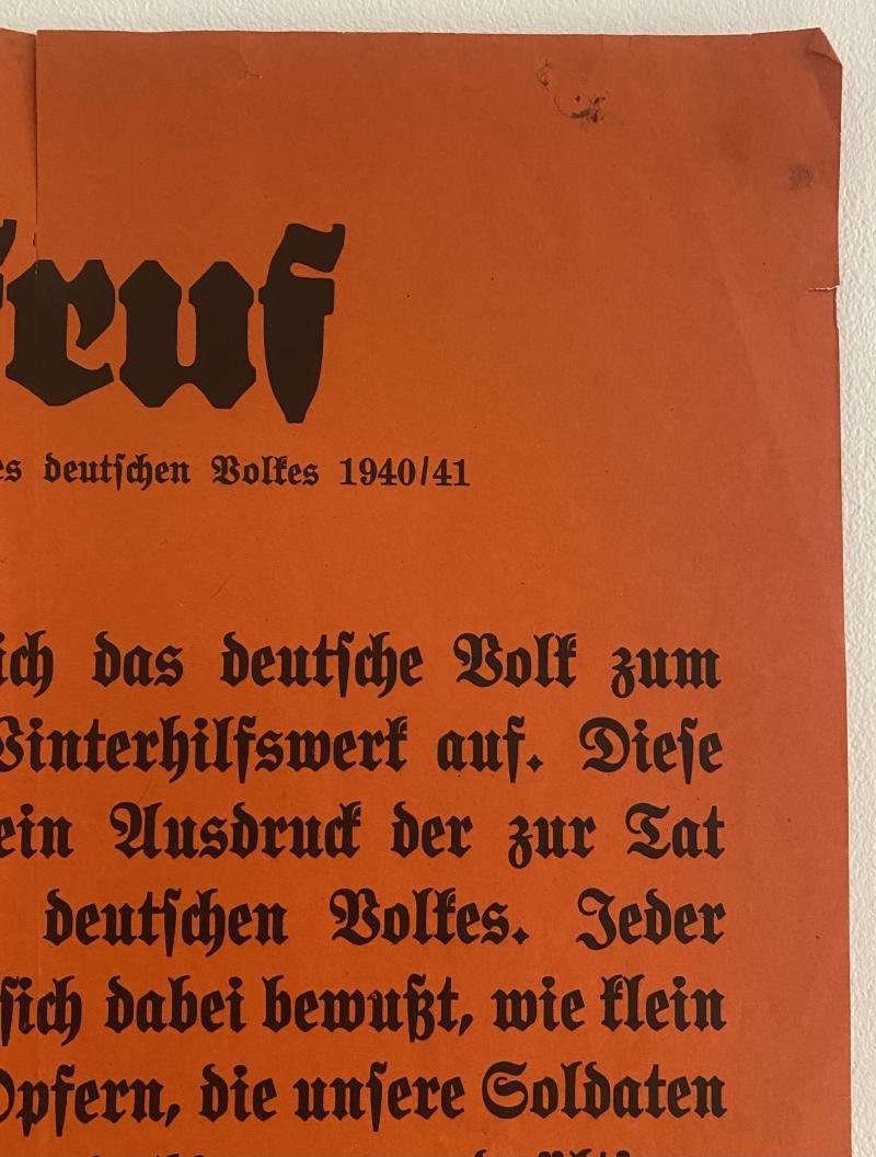 1940/41 WHW Charity Relief Poster — image 5