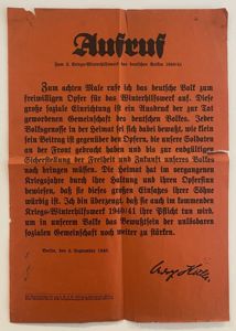 1940/41 WHW Charity Relief Poster