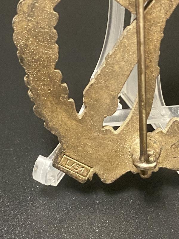 Bronze Infantry Assault Badge L/51 Ferdinand Weidmann — image 3