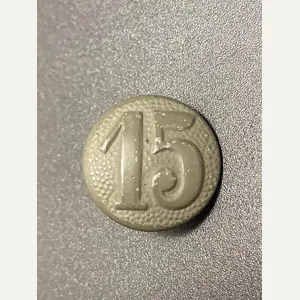 HJ Epaulette Button Number 15 RZM M5/249