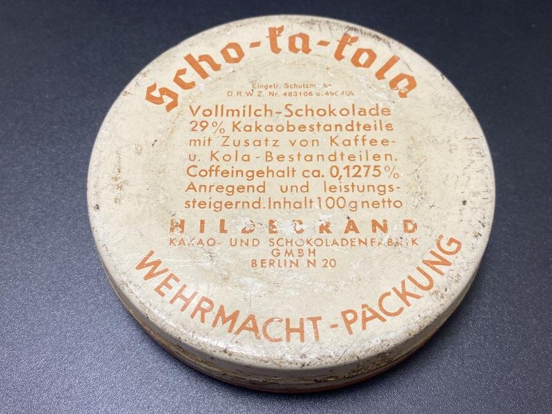 1940 Wehrmacht Packung Scho-Ka-Kola Chocolate Tin — image 5