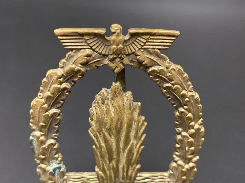 Tombak Kriegsmarine Minesweeper Badge C.E. Juncker — image 2