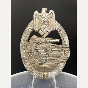 Bronze Panzer Assault Badge Dish Back Variant