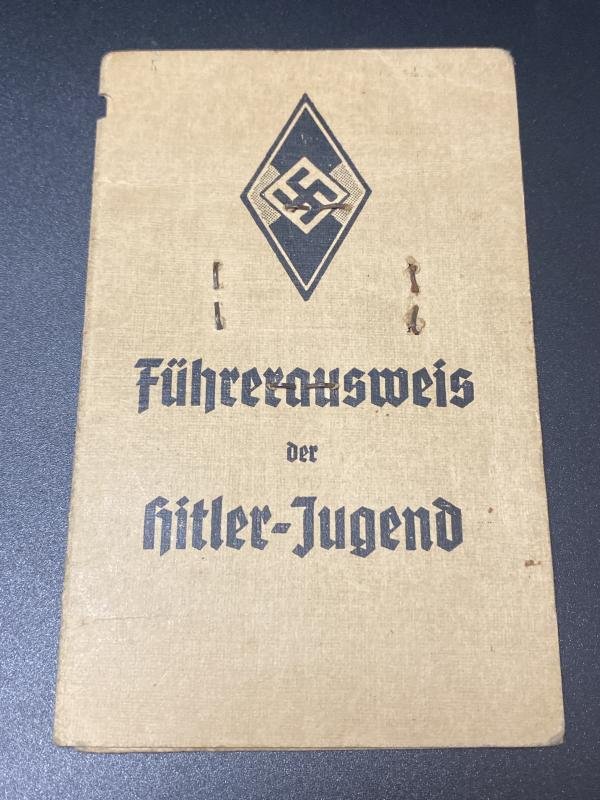 HJ Fuhrerausweis Leonhard Schirmer With Leistungsbuch & Woven Silver Proficiency Badge — image 6