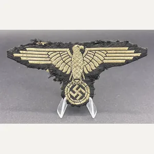 Waffen SS Late War Bevo Woven Enlisted Man's Sleeve Eagle