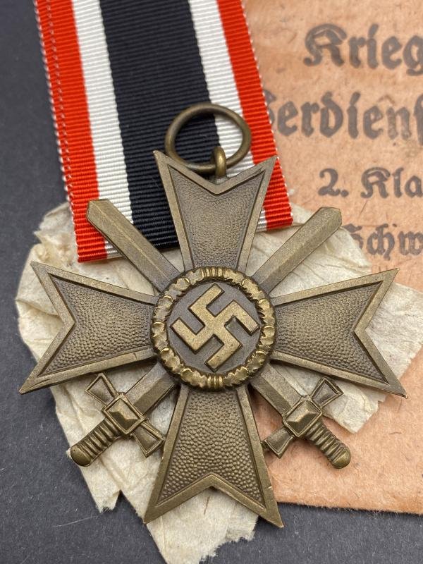 War Merit Cross With Swords 2nd Class & Packet Rudolf Souval — image 2