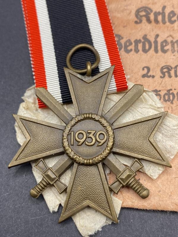 War Merit Cross With Swords 2nd Class & Packet Rudolf Souval — image 3