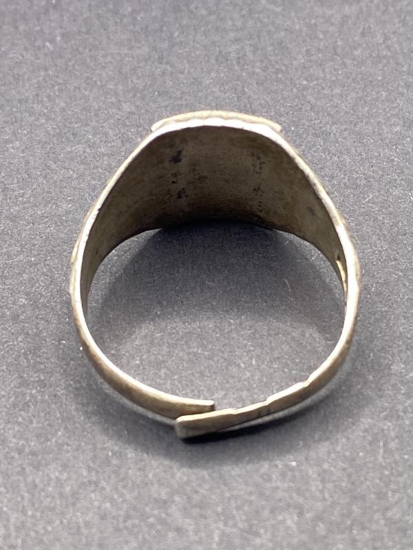 Finnish Army Artillery Officer Silver & Enamel Ring — image 4
