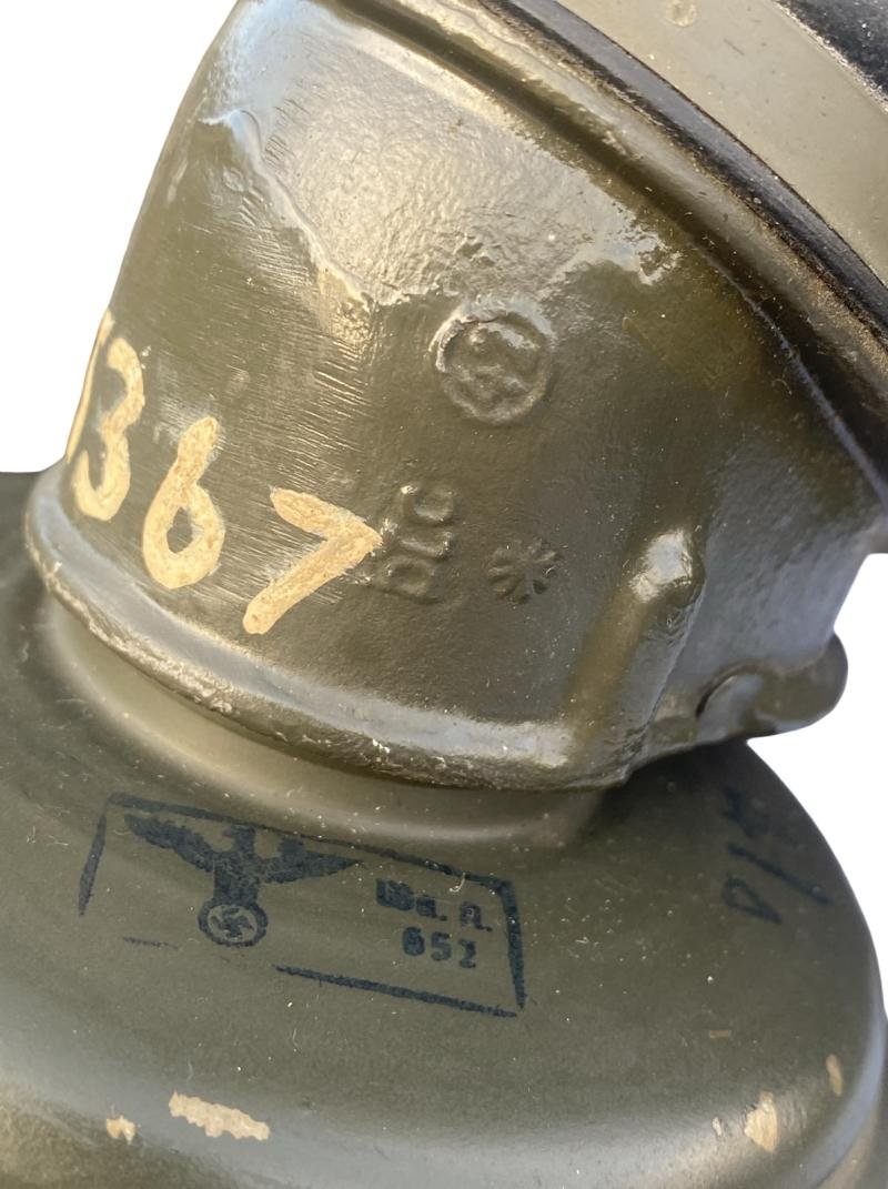 German Army Gas Mask & Tin Complete With Straps — image 5