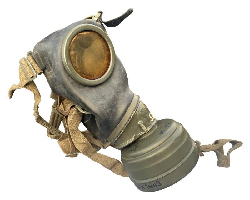 German Army Gas Mask & Tin Complete With Straps — image 6
