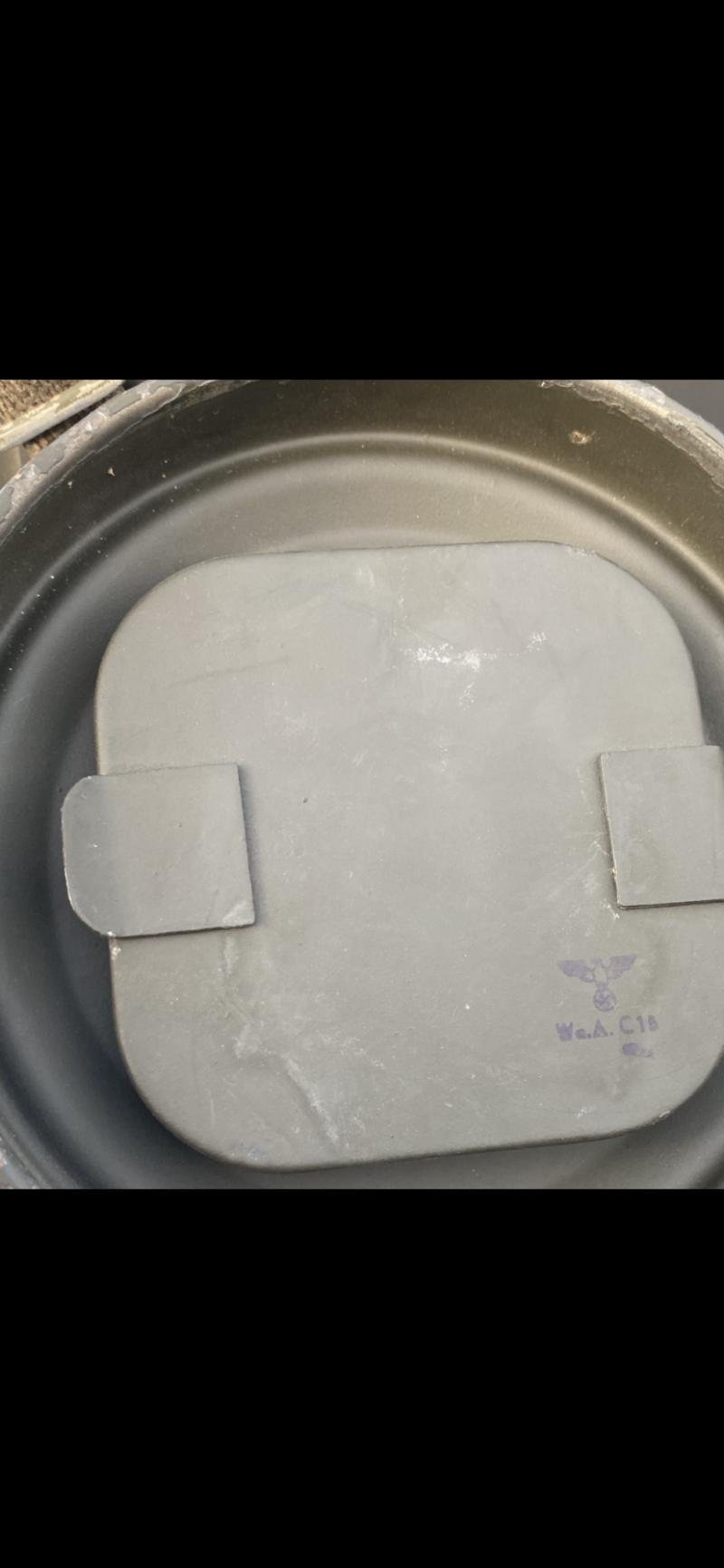 German Army Gas Mask & Tin Complete With Straps — image 7