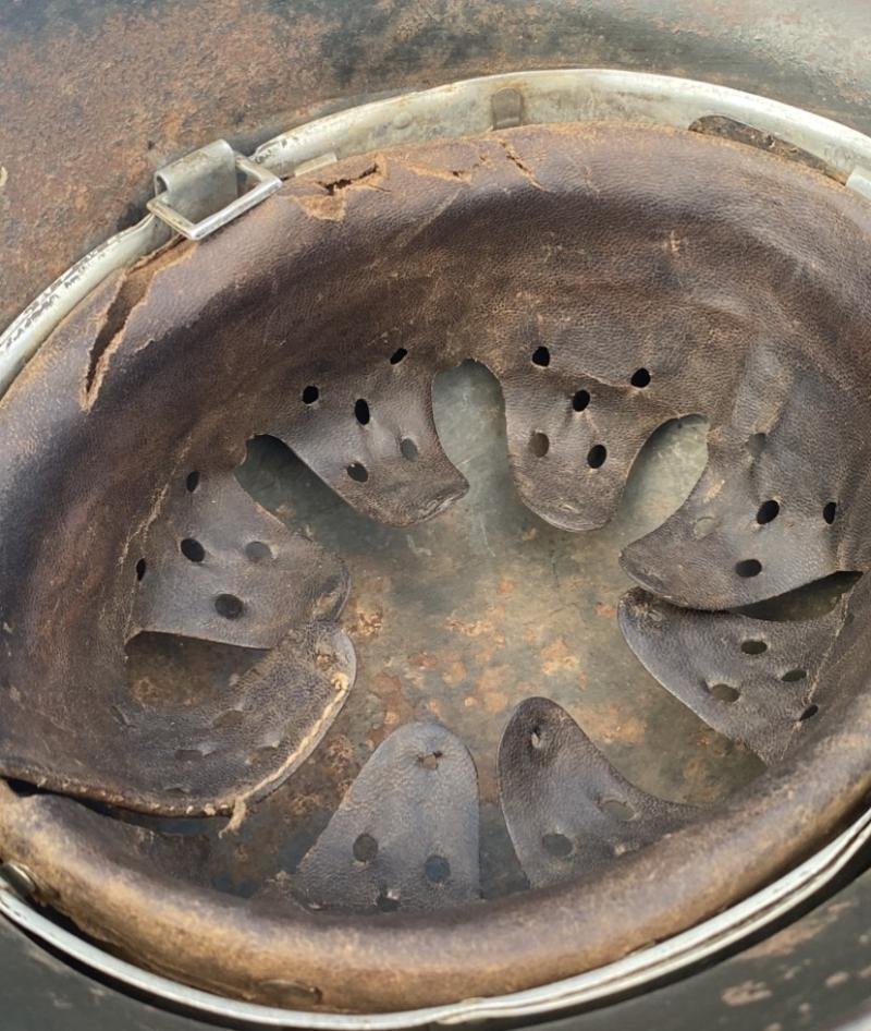 Waffen SS Double Decal M35 Helmet & Liner — image 10