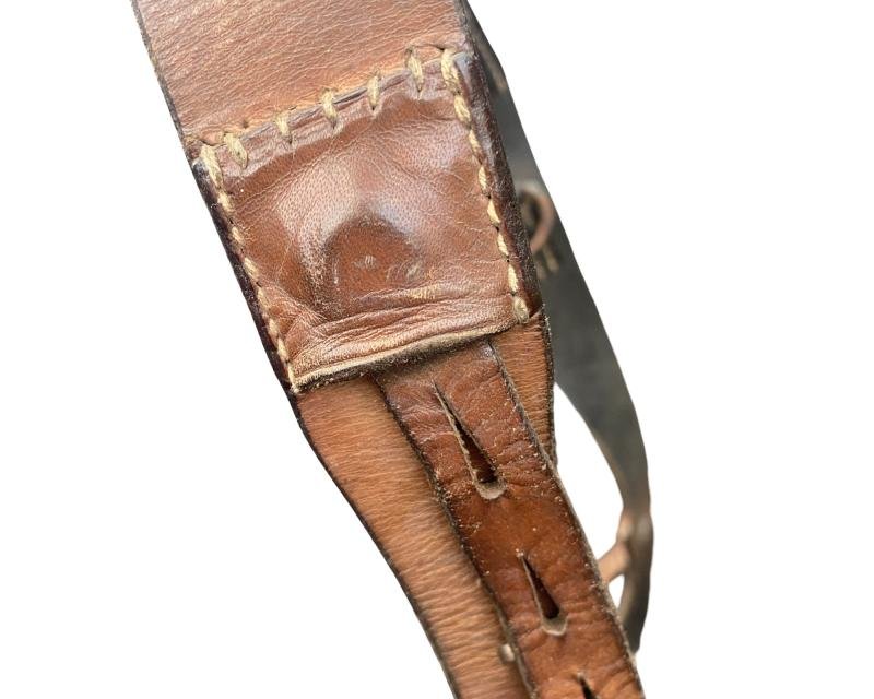 German Army Black Leather Y Straps 1942 Dated — image 10