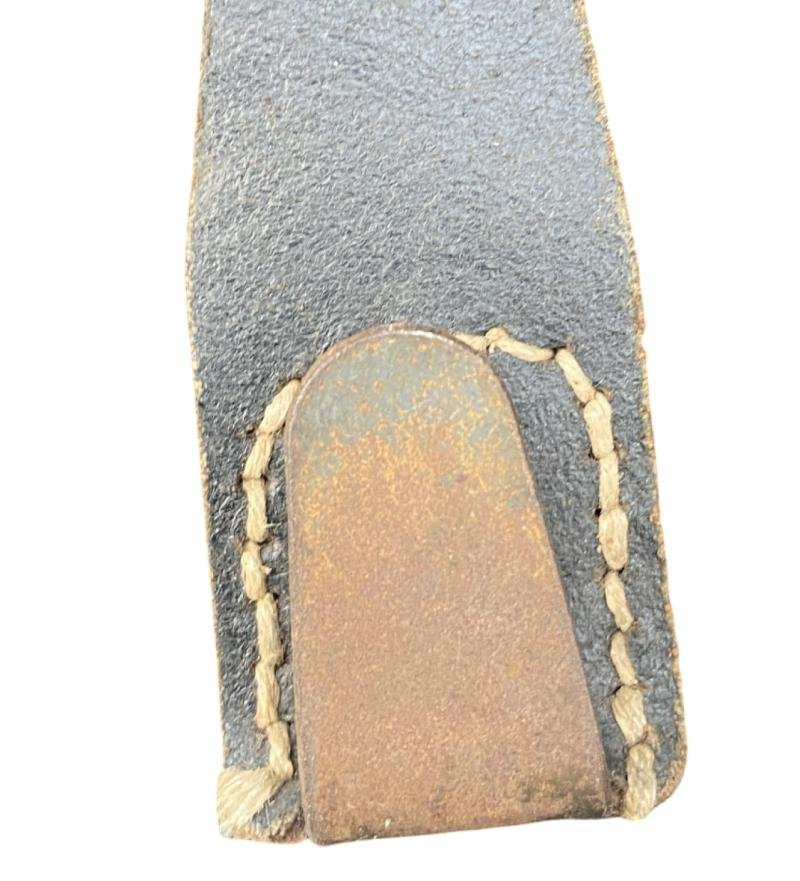 German Army Black Leather Y Straps 1942 Dated — image 8