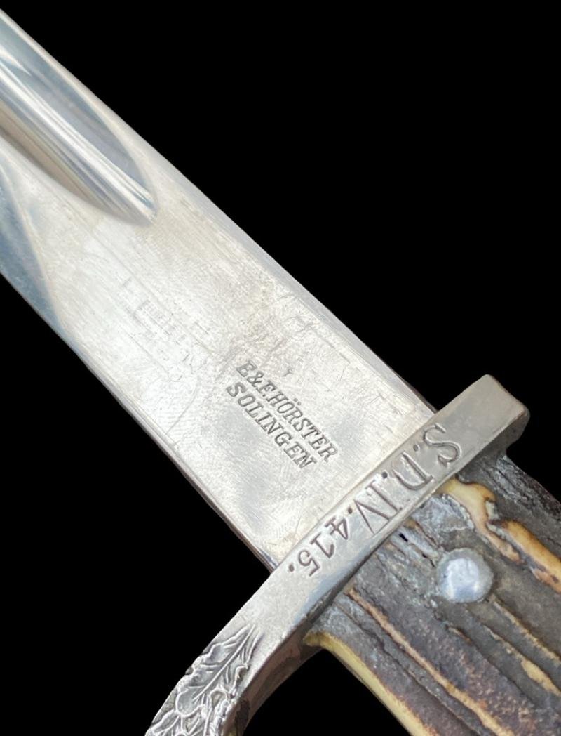 Stag Horn Police NCO Parade Bayonet EF Hörster Matching & Frog — image 4