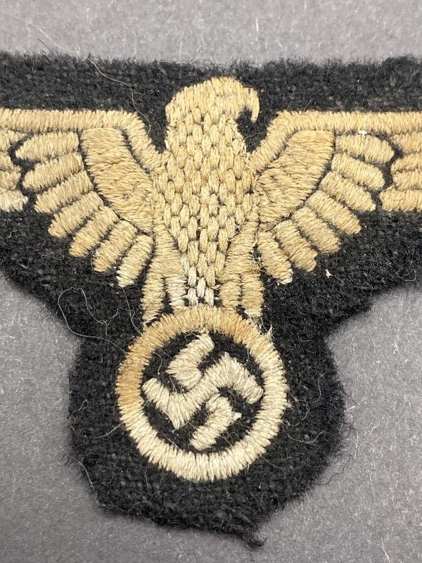 Waffen SS Mid/ Late War Production Embroidered Sleeve Eagle — image 2