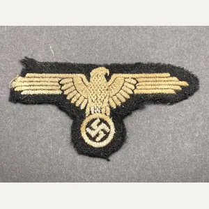 Waffen SS Mid/ Late War Production Embroidered Sleeve Eagle