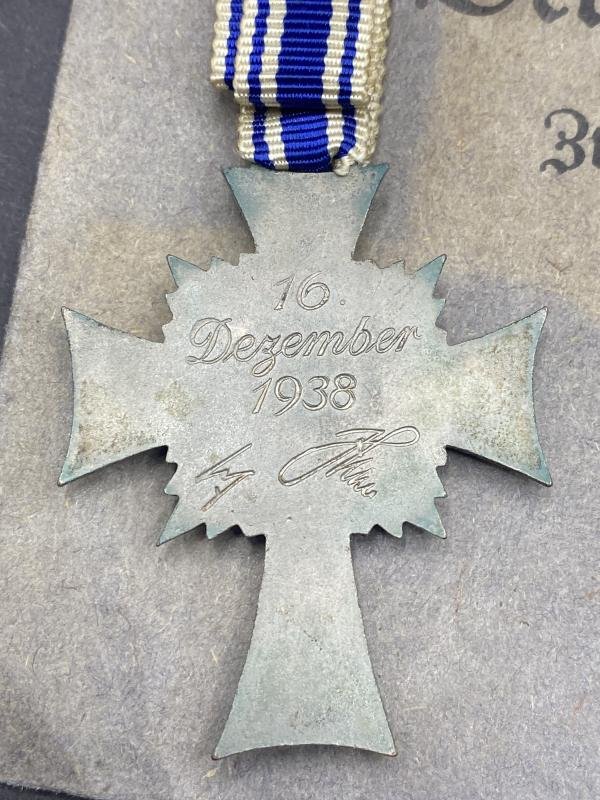 German Mothers Cross in Silver With Packet Karl Hensler — image 3