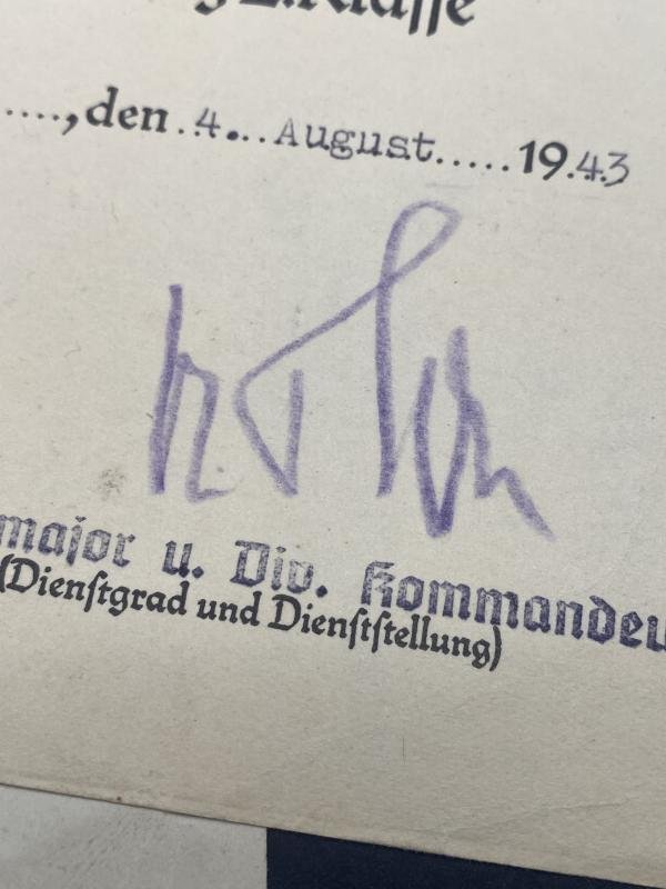 Pair of Citations Gefreiten Karl Schäfer Gren.Regt.326 EK2 & ISA — image 3