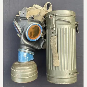 Late War 1944 German GM30 Gas Mask Set