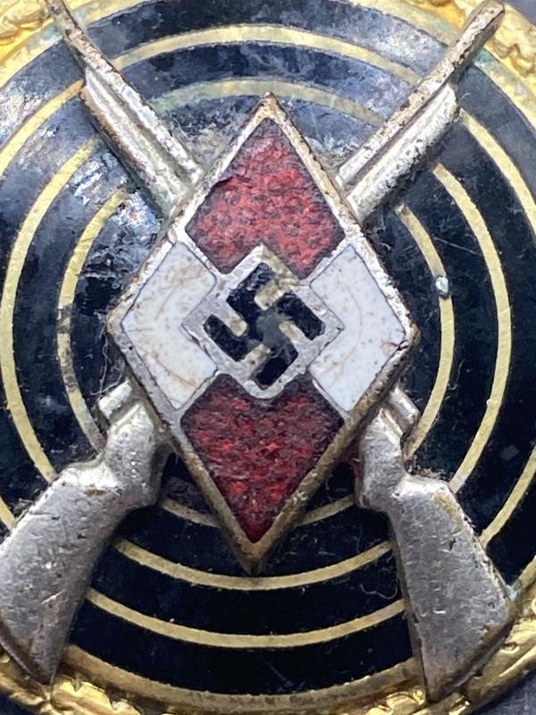 Gold HJ Marksman's Badge M1/102 Frank & Reif — image 2
