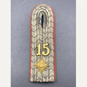 WW1 Imperial German Army Artillery Oberleutnant Shoulder Board Regiment 15