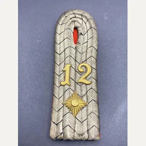 WW1 Imperial German Army Oberleutnant Shoulder Board 12 Artillery Regiment