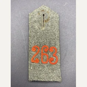 WW1 Imperial German Army 263 Regiment Shoulder Board