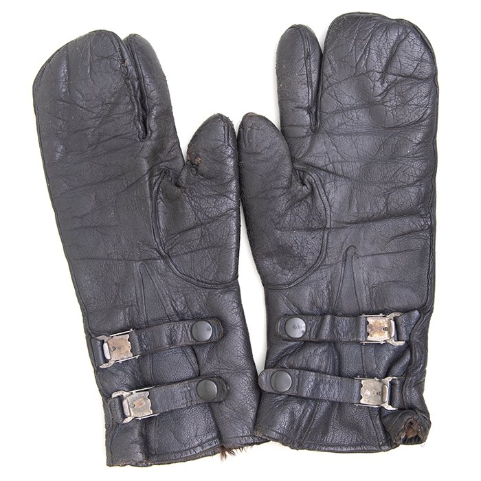 KWH21 Service used Luftwaffe leather winter gauntlets — image 3