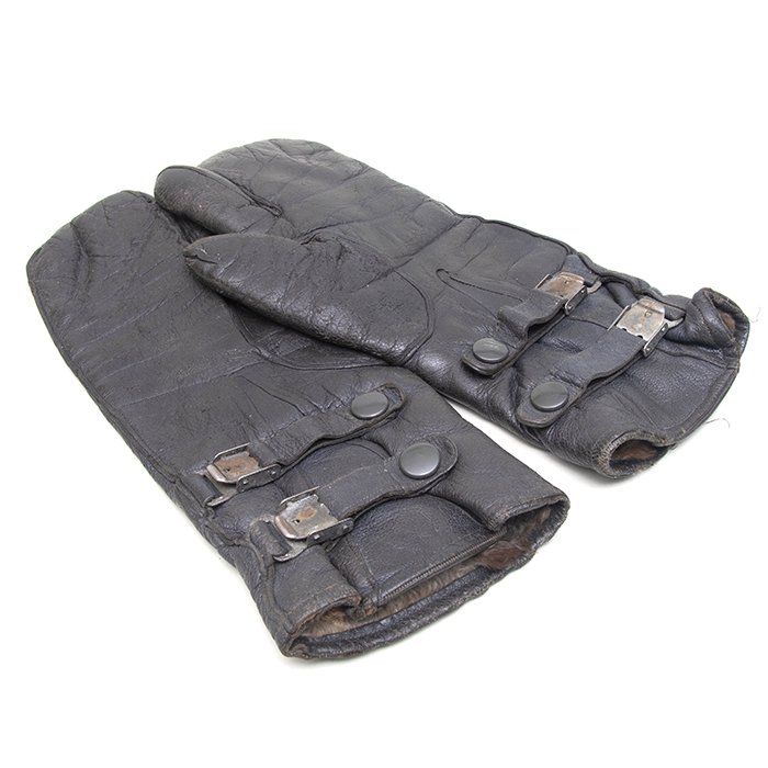 KWH21 Service used Luftwaffe leather winter gauntlets — image 4