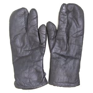KWH21 Service used Luftwaffe leather winter gauntlets