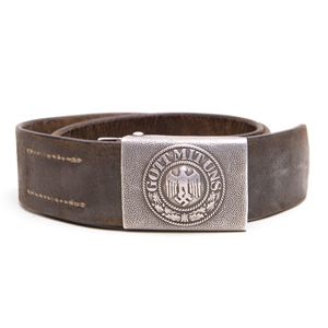 TOA41 Early Heer EM aluminum buckle and belt set marked …