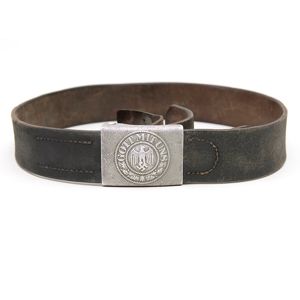 HZ31 Heer EM leather belt with aluminum buckle