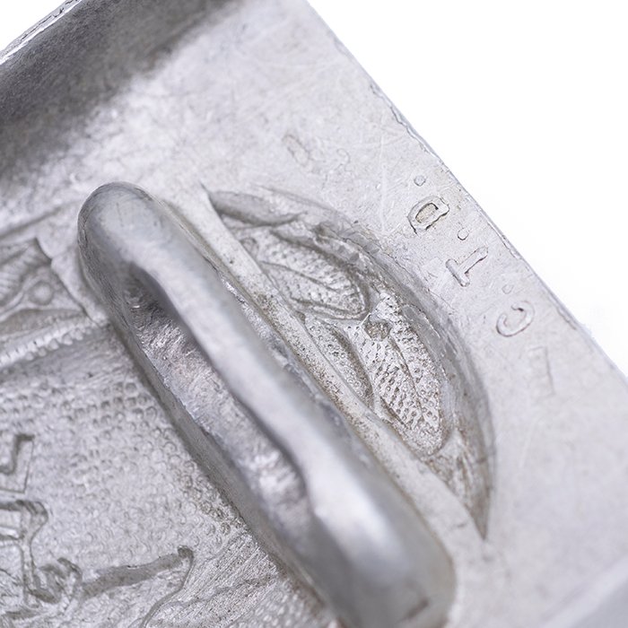 FWI3 Luftwaffe EM brown leather belt with aluminum buckle — image 10