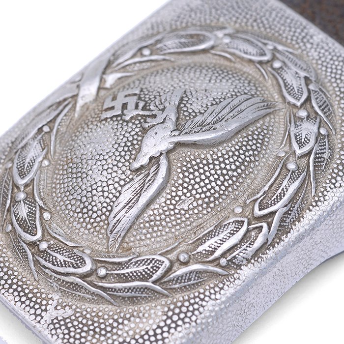 FWI3 Luftwaffe EM brown leather belt with aluminum buckle — image 6