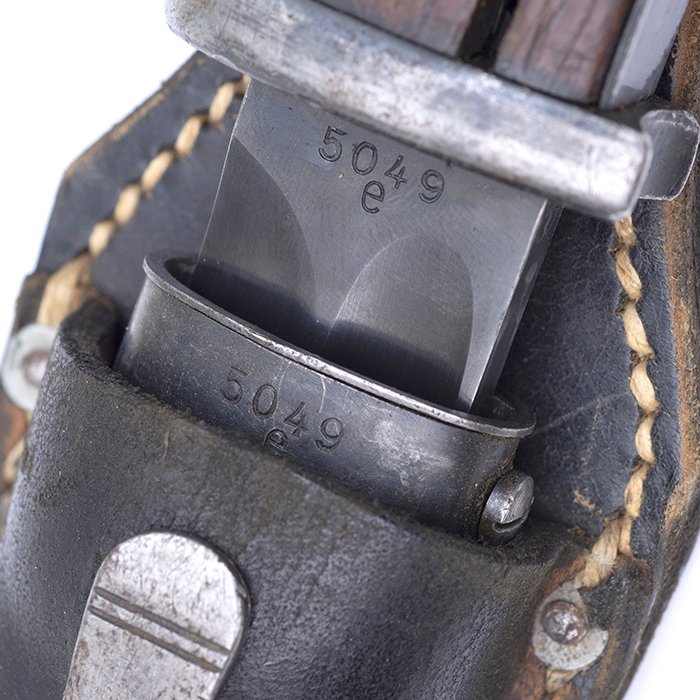 MP5006 Matching 98k bayonet made by Elite-Diamant with RBNr black leather frog — image 5