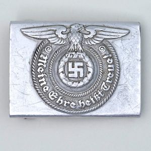 JHU21 Waffen-SS EM aluminum belt buckle, SS-RZM 36/39