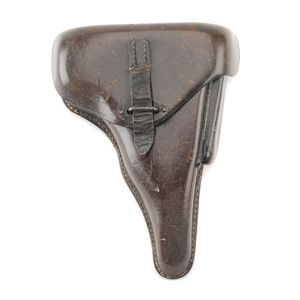 AHJ102 Brown leather hard shell P38 holster