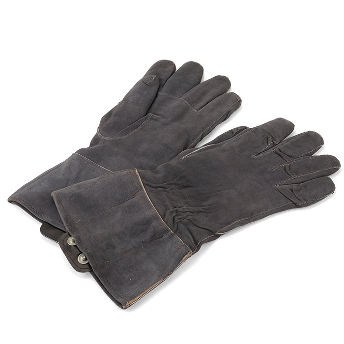 ACZ159 Luftwaffe issue electrically heated blue grey suede flight gauntlets — image 10