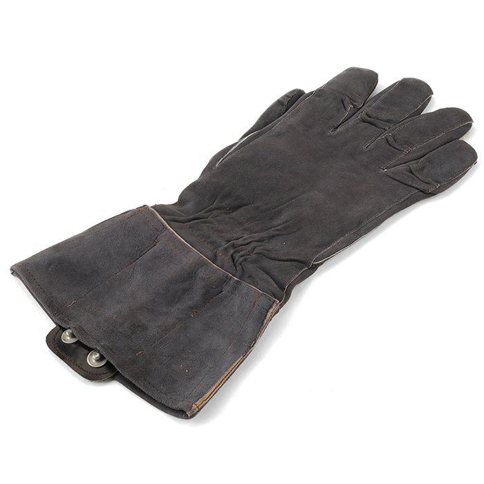 ACZ159 Luftwaffe issue electrically heated blue grey suede flight gauntlets — image 9