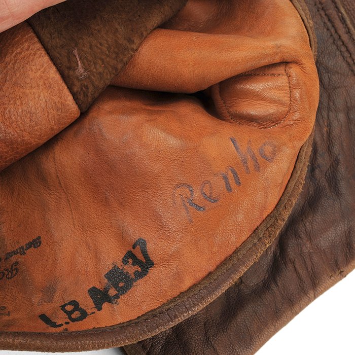 ACZ158 Luftwaffe issue brown leather flight gauntlets — image 6