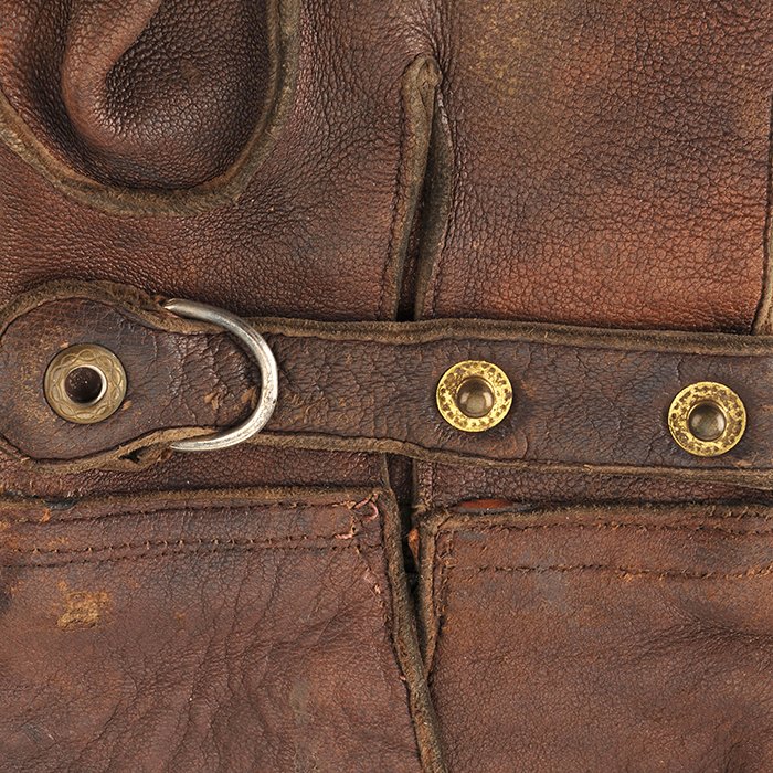 ACZ158 Luftwaffe issue brown leather flight gauntlets — image 9