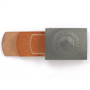 DM140 Unissued field grey painted Heer EM belt buckle with …