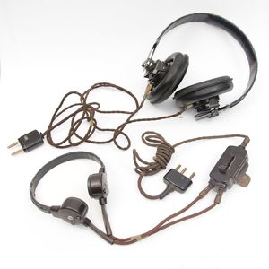 CTA11 Set of adjustable Panzer headphones and throat microphones
