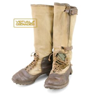 CKH1 Matched pair of service used Luftwaffe tropical high boots