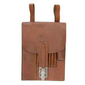 ACZ121 Pre war brown leather map case with contents